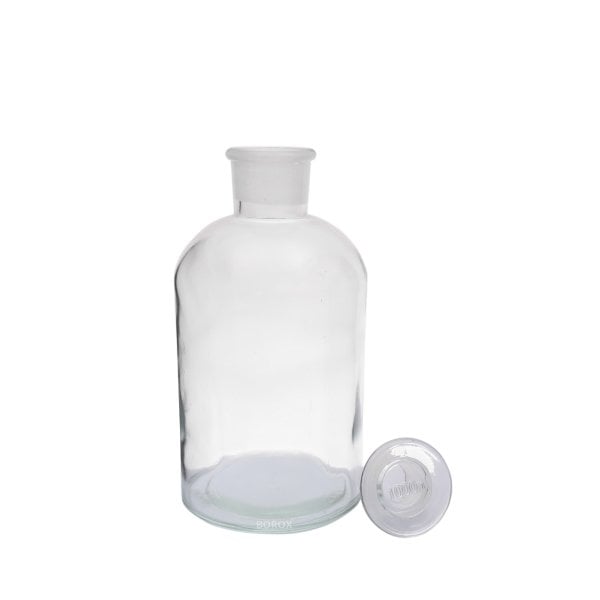 Borox Cam Miyar Şişe 1000 ml - Şilifli Tıpalı Şişe 12 Adet