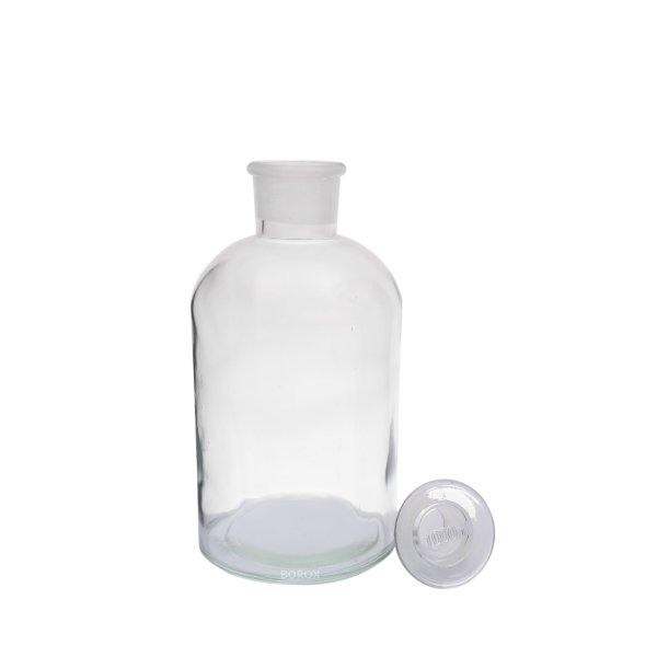 Borox Cam Miyar Şişe 1000 ml - Şilifli Tıpalı Şişe 12 Adet