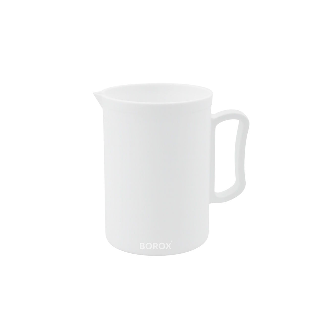 Borox Kulplu Teflon Beher 500ml - PTFE Isıya Dayanıklı Beher