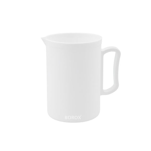 Borox Kulplu Teflon Beher 1000ml - PTFE Isıya Dayanıklı Beher