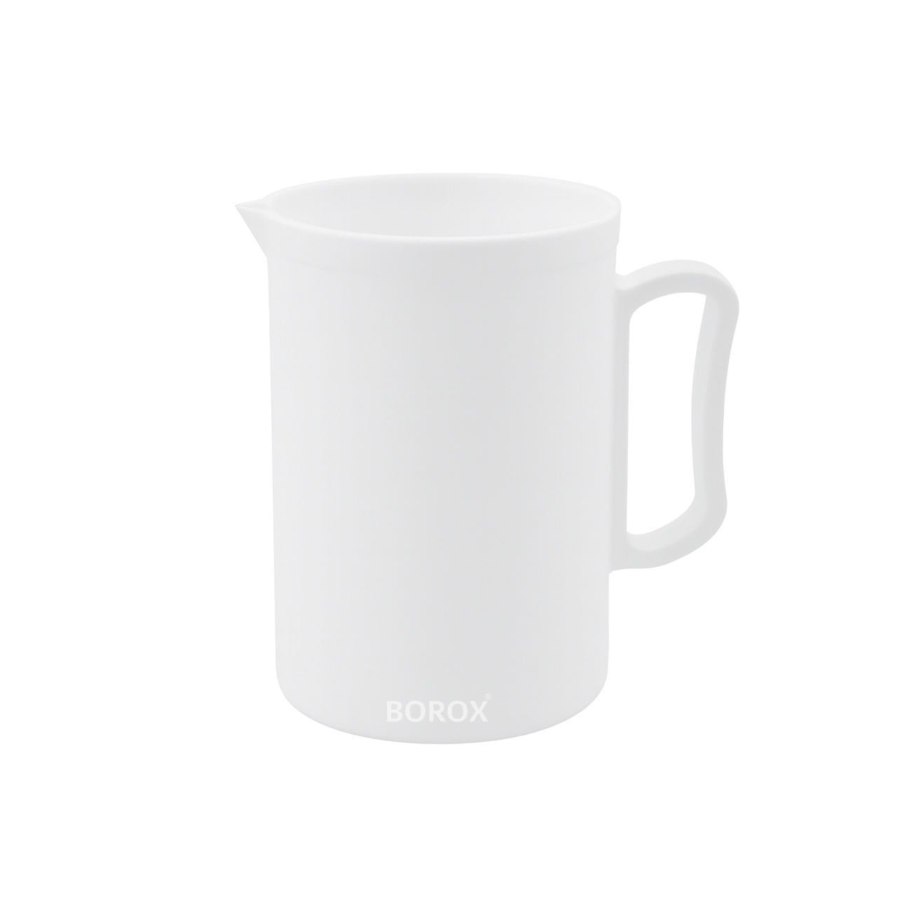 Borox Kulplu Teflon Beher 2000ml - PTFE Isıya Dayanıklı Beher