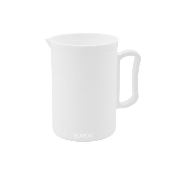 Borox Kulplu Teflon Beher 2000ml - PTFE Isıya Dayanıklı Beher