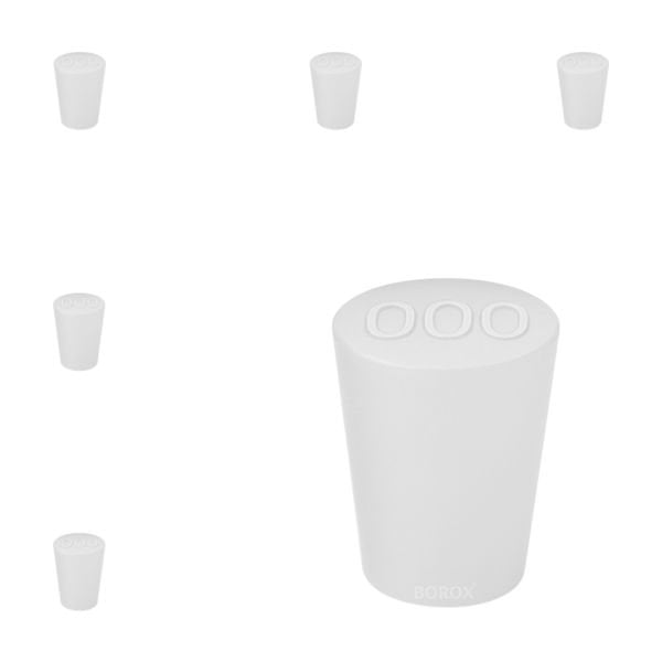 Borox Silikon Tıpa No 000 - 8x13x17mm - 5 Adet - Silicon Stopper Platin