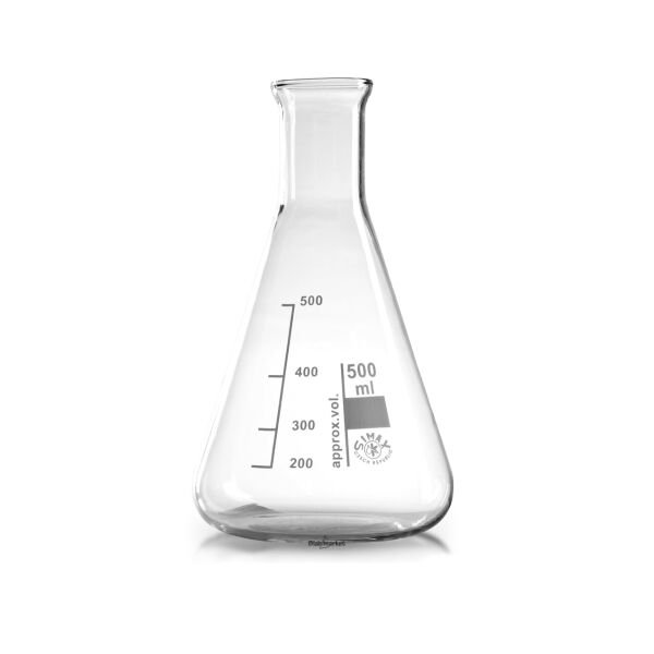 Simax Cam Erlen 500 ml - Erlenmeyer Flask Dar Boyunlu