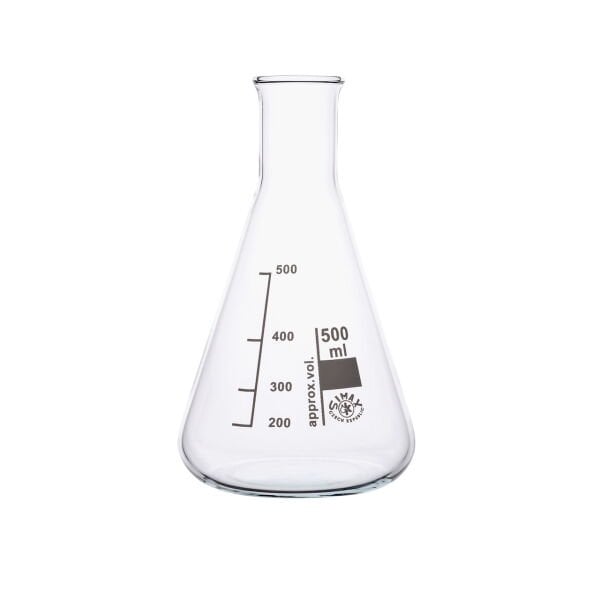 Simax Cam Erlen 500 ml - Erlenmeyer Flask Dar Boyunlu