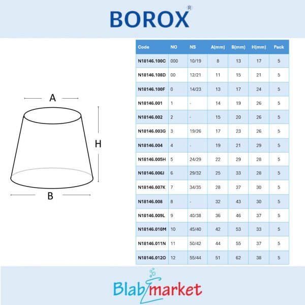 Borox Silikon Tıpa No 00 - 11x15x21mm - 5 Adet - Silicon Stopper Platin