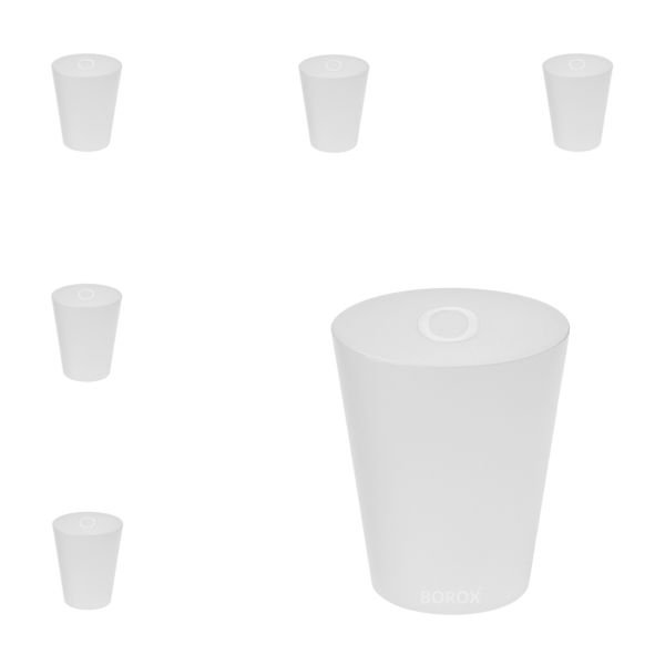 Borox Silikon Tıpa No 0 - 13x17x24mm - 5 Adet - Silicon Stopper Platin