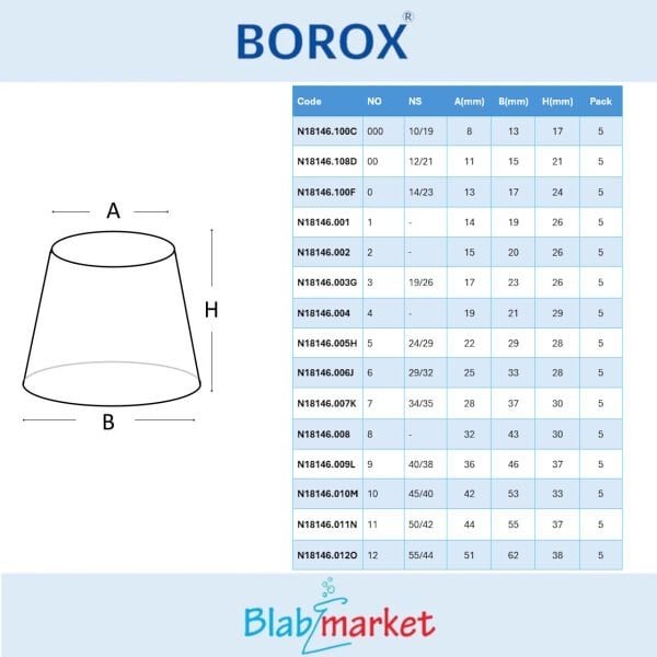 Borox Silikon Tıpa No 1 - 14x19x26mm - 5 Adet - Silicon Stopper Platin