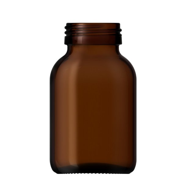 Borox Amber Cam Şişe 200ml - Beyaz Kapaklı 200cc - 100 Adet