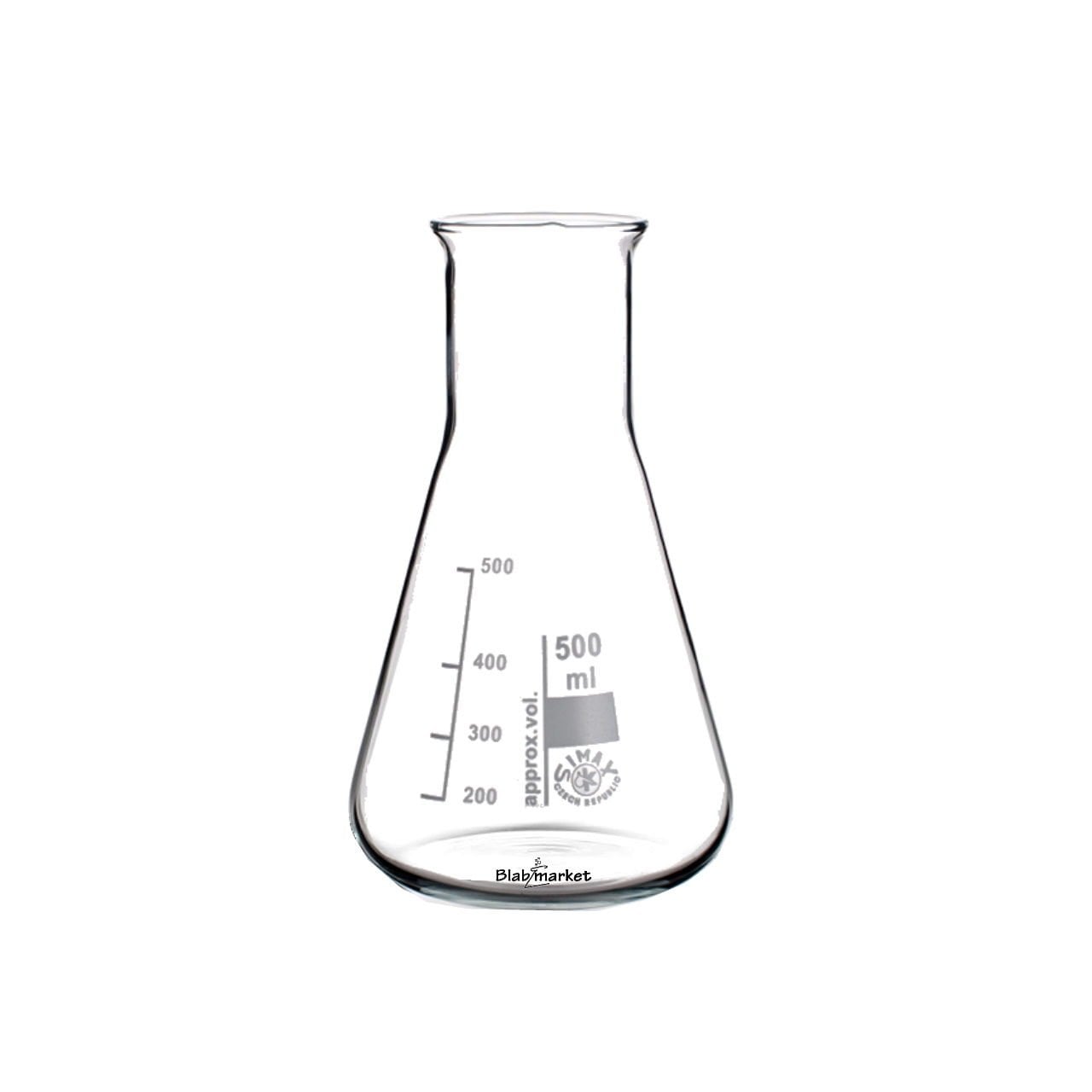 Simax Cam Erlen 500 ml - Erlenmeyer Flask Geniş Boyunlu