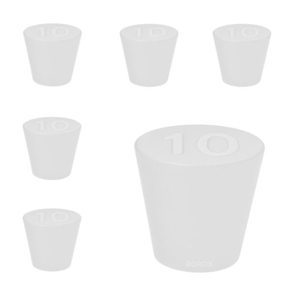 Borox Silikon Tıpa No 10 - 42x53x33mm - 5 Adet - Silicon Stopper Platin