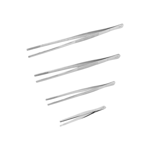 Borox Penset 13 cm Paslanmaz Çelik - Küt Uç Dişli Düz Cımbız - 10 Adet Toptan