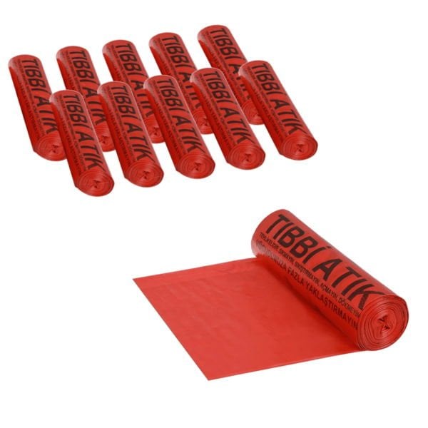 Borox Tıbbi Atık Çöp Torbası - 80x110 cm - 10 Rulo Toptan - Atık Poşeti