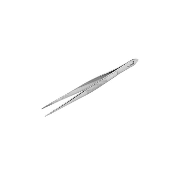 Borox Penset 13 cm Paslanmaz Çelik - Sivri Uç Dişli Cımbız - 10 Adet Toptan