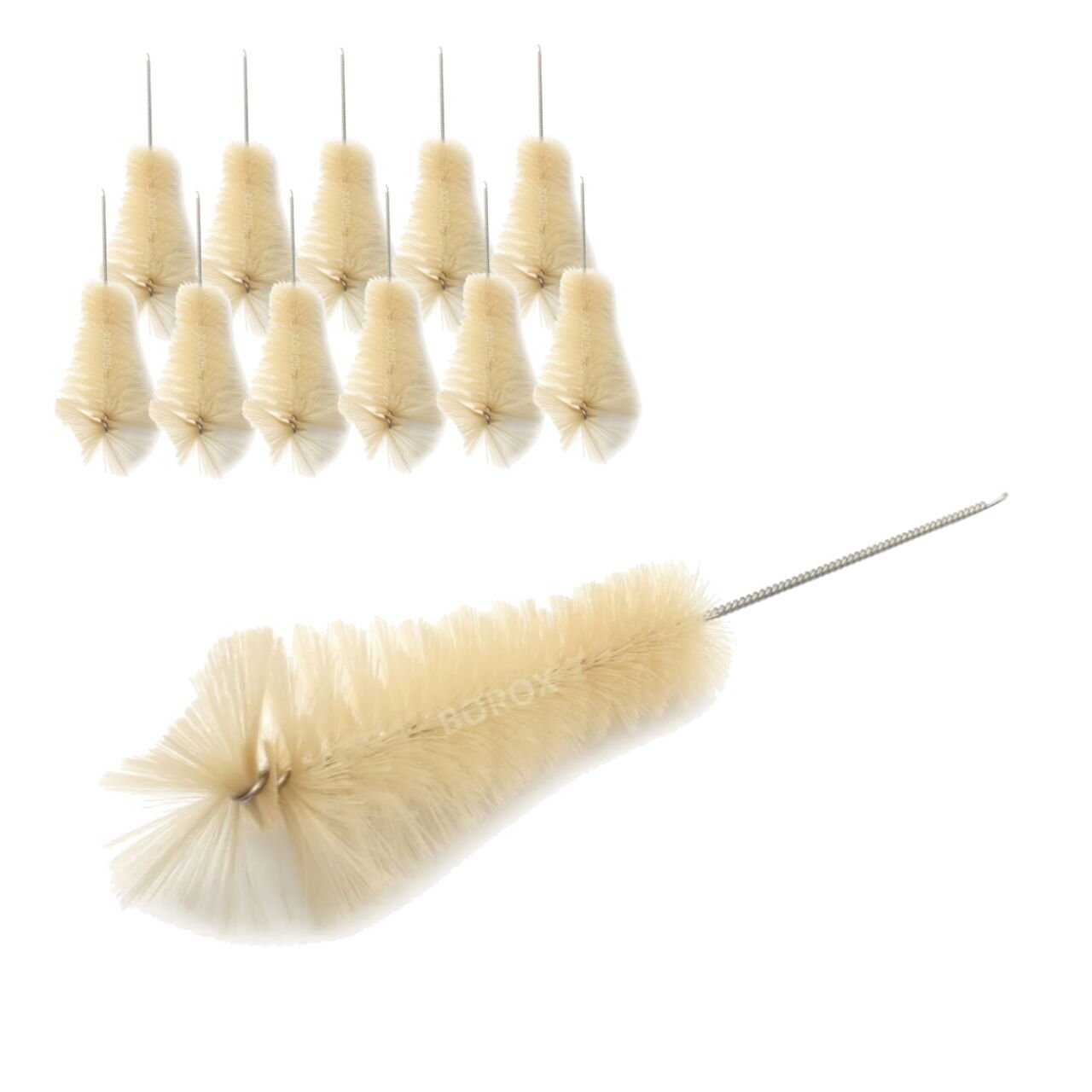 Borox Laboratuvar Erlen Yıkama Fırçası 26cm Küçük Boy - 11li