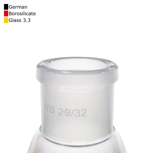 Borox Cam Balon 500 ml - Dibi Yuvarlak - Norm Şilifli 29/32 - Kaynatma Balonu - 10 Adet Toptan
