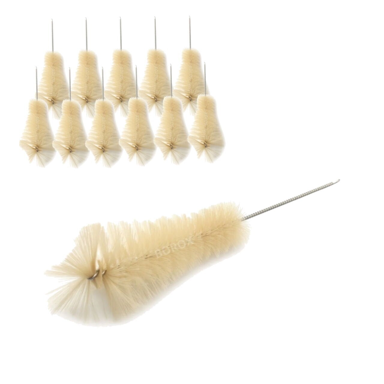 Borox Laboratuvar Erlen Yıkama Fırçası 23cm Küçük Boy - 11li