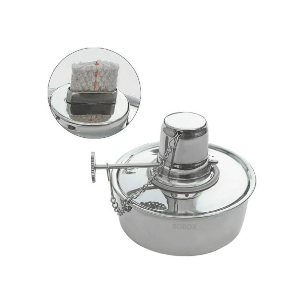 Borox Alkol Lambası 150 ml - Paslanmaz Çelik - Spirit Burner - 10 Adet Toptan