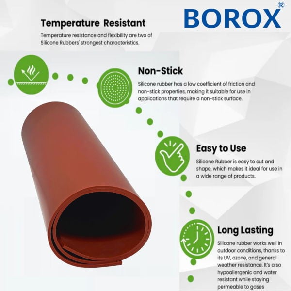 Borox Silikon Levha - Tezgah Koruyucu - Altlık - 25x35cm