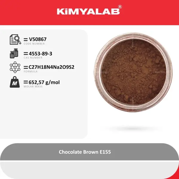 Kimyalab Chocolate Brown - E155 - Kahverengi Sentetik Gıda Boyası - Toz Renklendirici