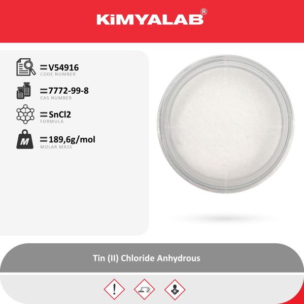 Kimyalab Kalay II Klorür Susuz 100g - Tin (II) Chloride Anhydrous