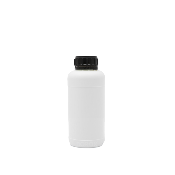 Borox Plastik Yuvarlak Şişe 250 ml - Siyah Kapaklı 200 Adet