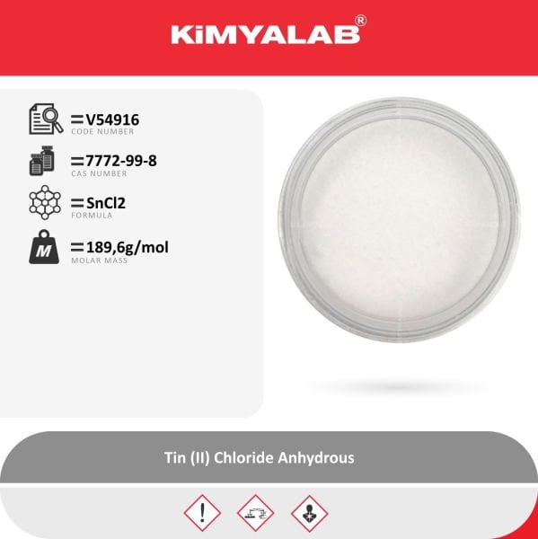 Kimyalab Kalay II Klorür Susuz 500g - Tin (II) Chloride Anhydrous