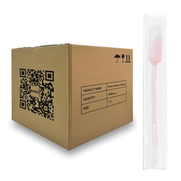 Borox Steril Pastör Pipeti - Plastik Damlalık 0.5-1 ml 10000 Adet Toptan