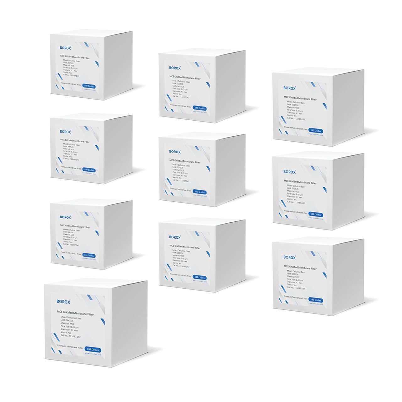 Borox Selüloz Asetat Membran Filtre Steril 0.45µm - 47mm - 10 Paket Toptan