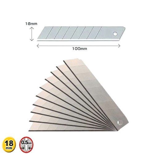 Borox Metal Maket Bıçağı Ucu - Falçata Bıçağı Yedeği - 18 mm