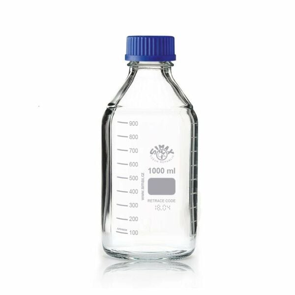 Simax Cam Otoklav Şişe 1000 ml - Vida Kapaklı Boş Şişe - 10 Adet Toptan