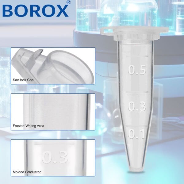 Eppendorf Tüpü 5 ml - Mikrosantrifüj Ependorf Tüpü 100 Adet - Özel Tasarım Kapaklı