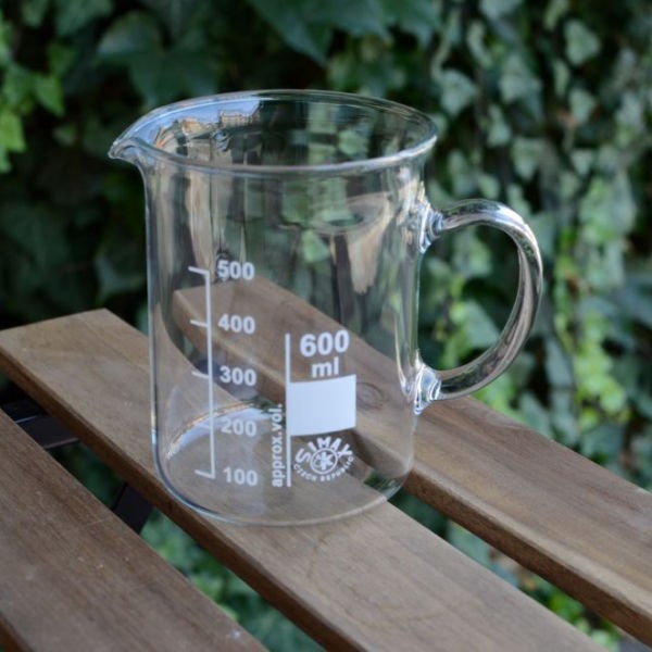 Simax Kulplu Cam Beher 600 ml - Kısa Form Isıya Dayanıklı Beaker - 6 Adet Toptan