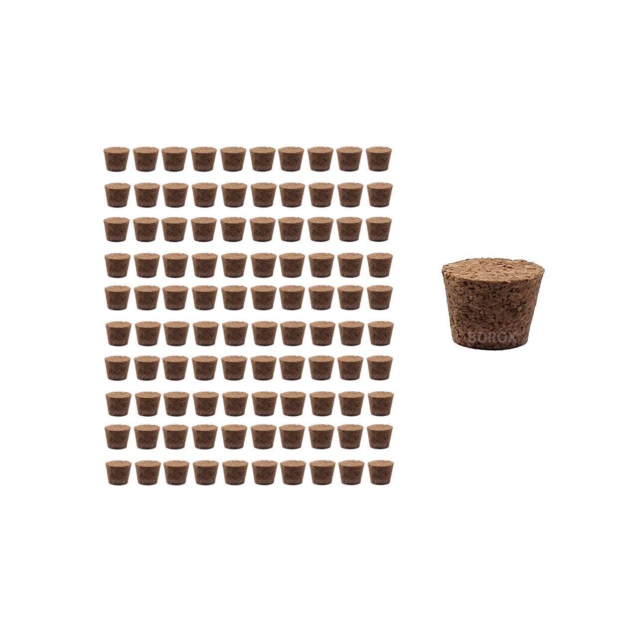 Borox Mantar Tıpa No 1 - 14x11x10 - 100 Adet