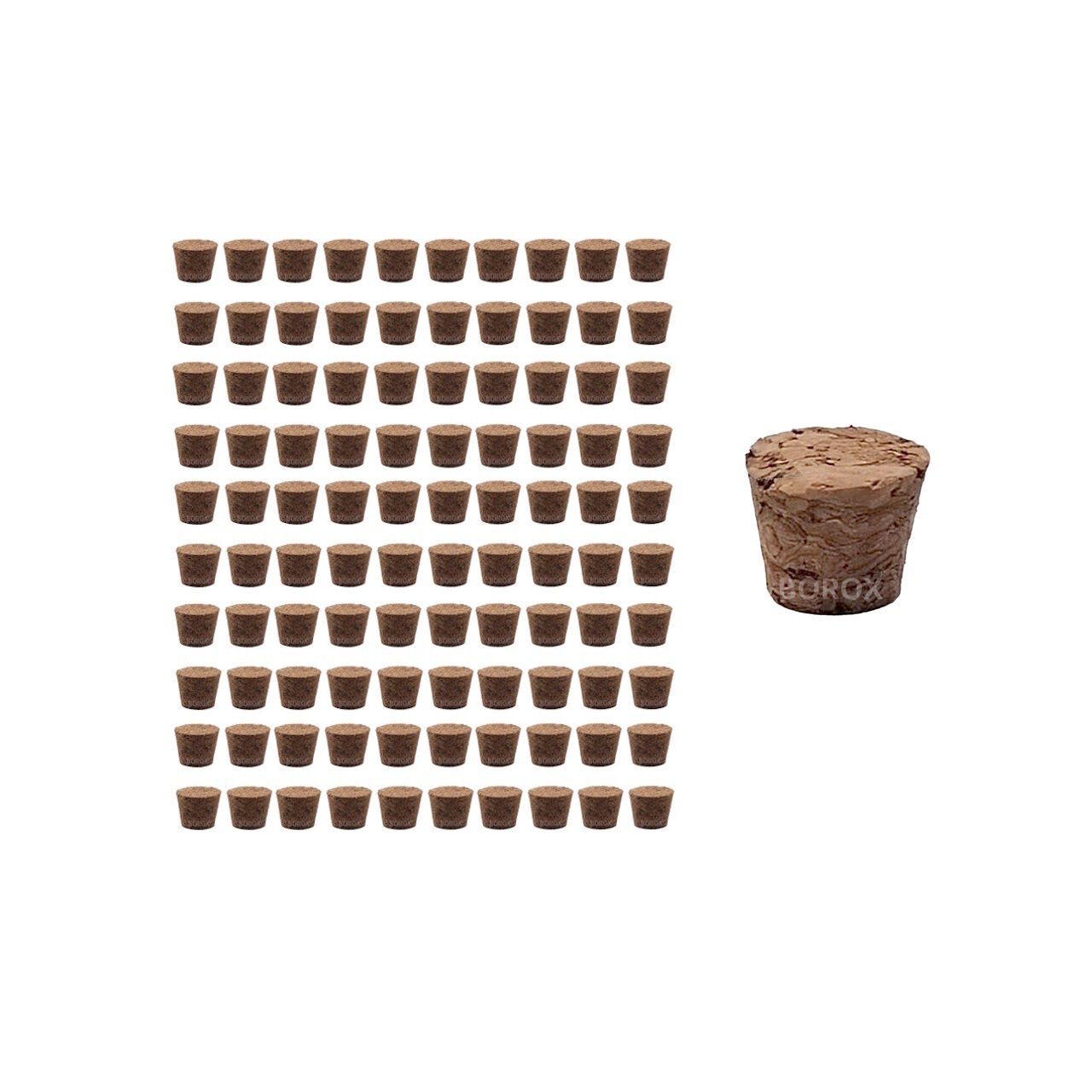 Borox Mantar Tıpa No 2 - 16x12x12 - 100 Adet