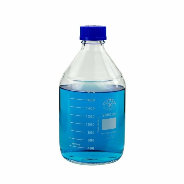 Simax Cam Otoklav Şişe 2000 ml - Vida Kapaklı Boş Şişe - 10 Adet Toptan
