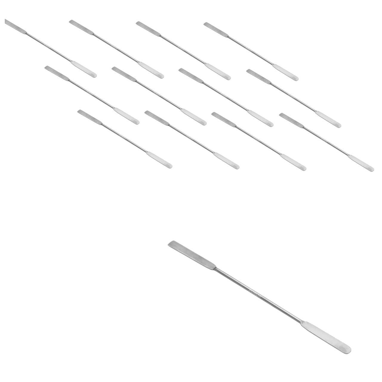 Borox Spatül Çift Uçlu 17cm - Paslanmaz Çelik Spatula 12li