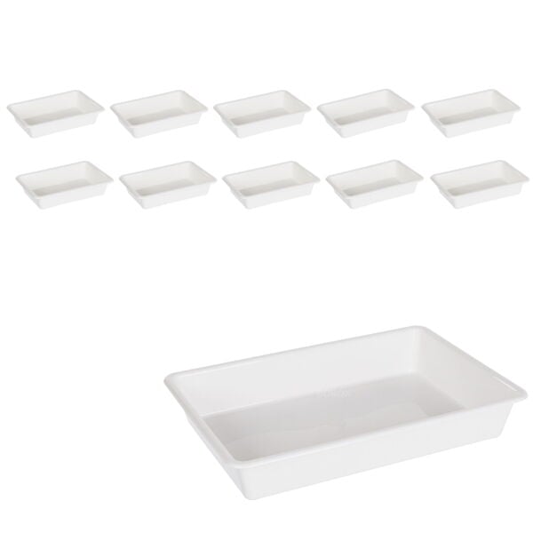 Borox Numune Taşıma Tepsisi 10L - PP Tepsi Numune Kabı 10lu - Tray