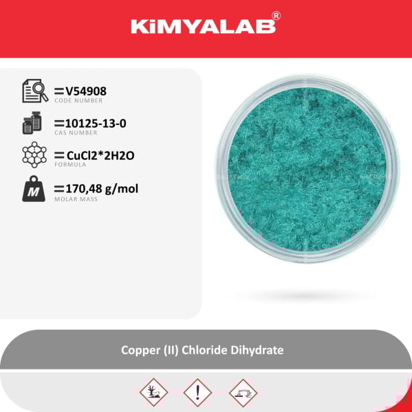 Kimyalab Bakır Klorür 500G Şişe - Copper II Chloride Dihydrate