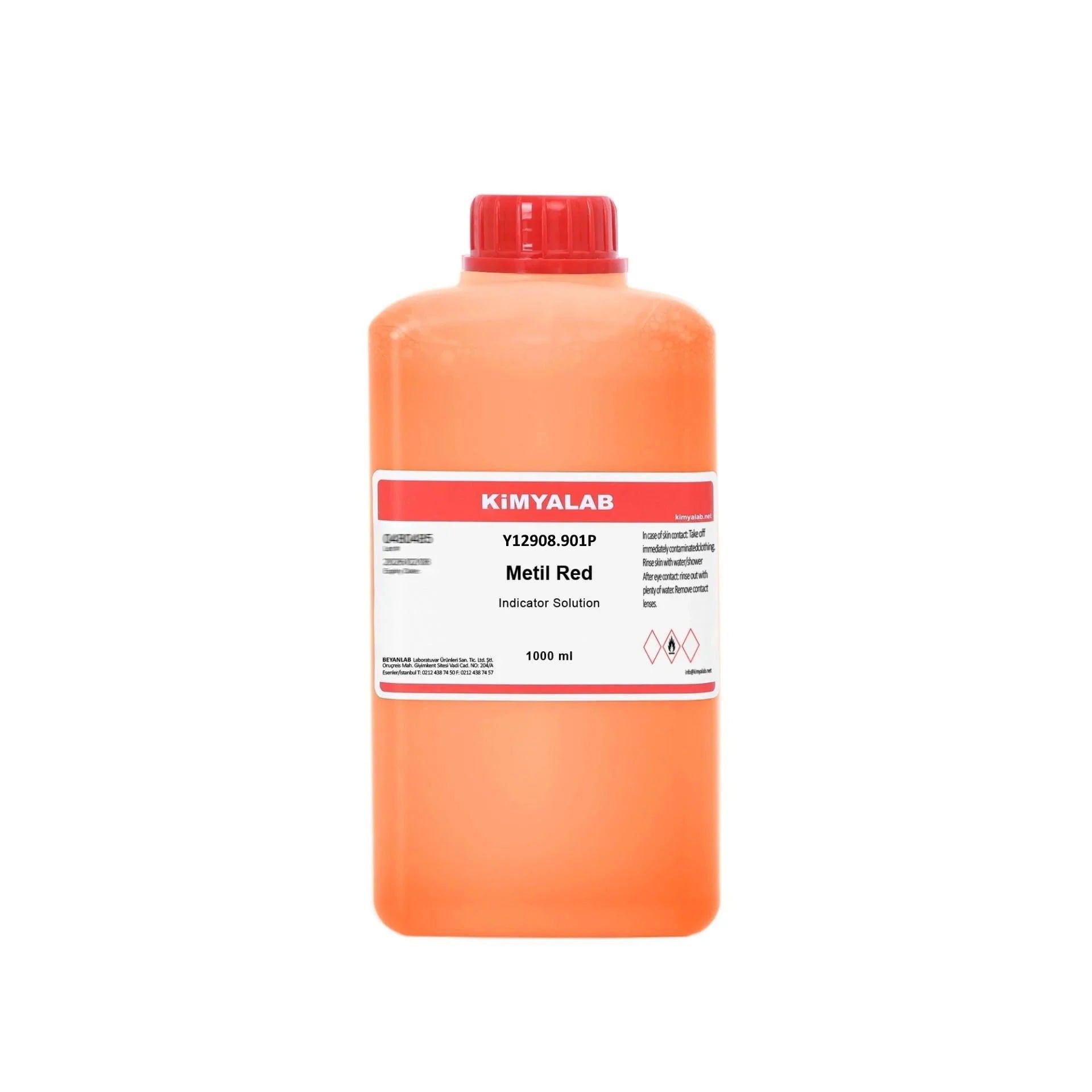 Kimyalab Metil Red - Metil Kırmızısı İndikatör Çözeltisi 1000ml