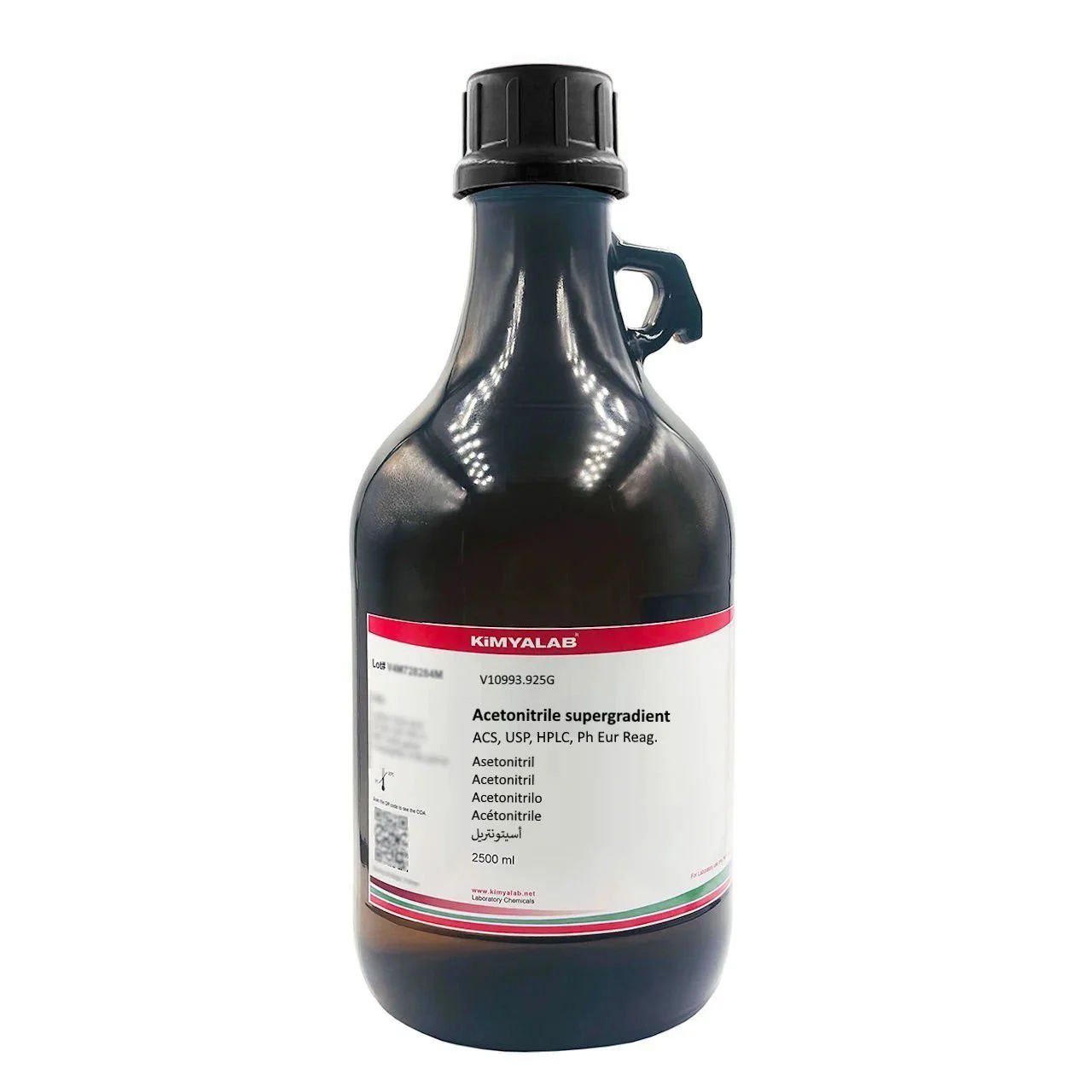 Kimyalab Asetonitril 2,5Litre - Acetonitrile Reag Ph Eur for HPLC ACS