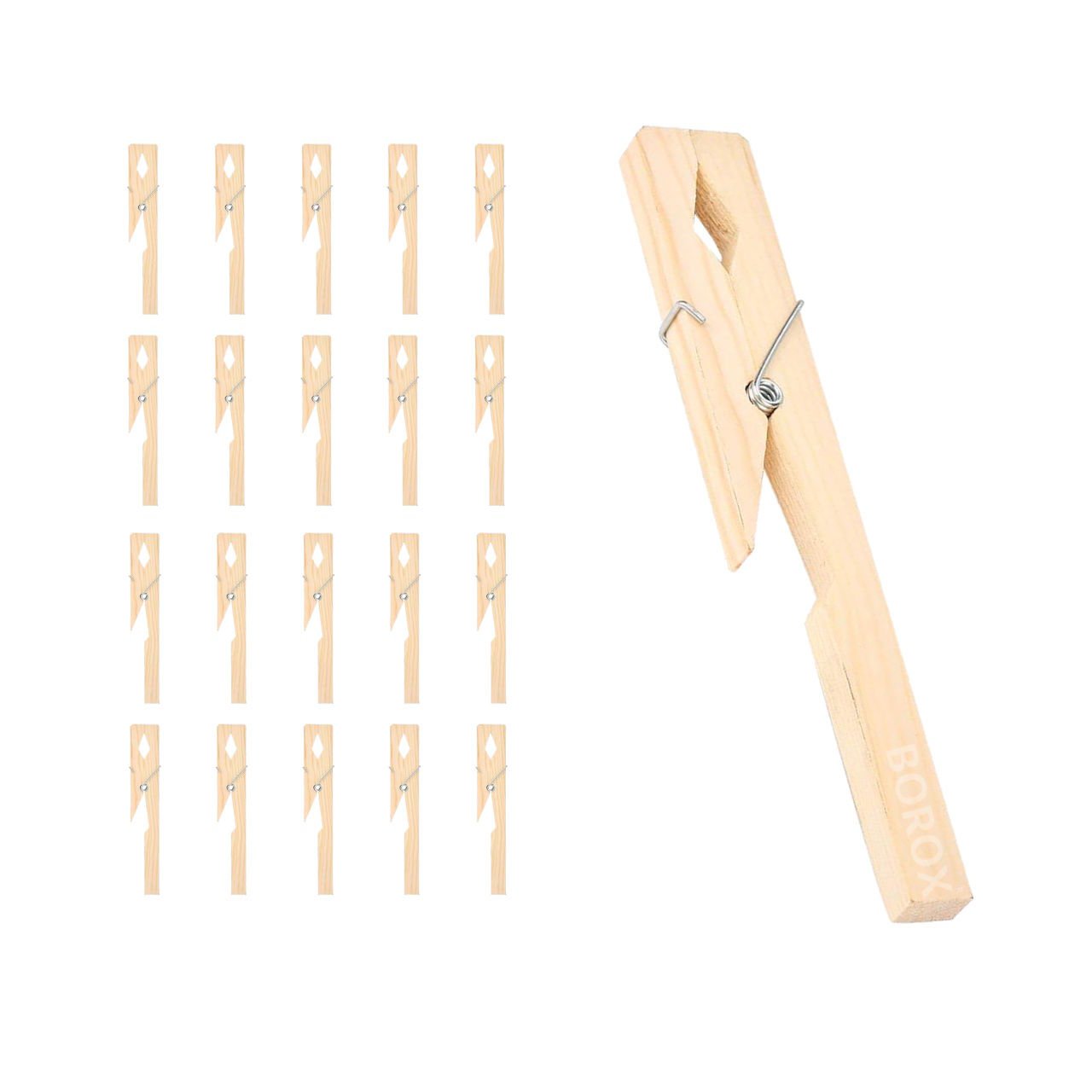 Borox Test Tüpü Maşası - Ahşap Tahta Deney Tüp Tutucu 20Adet