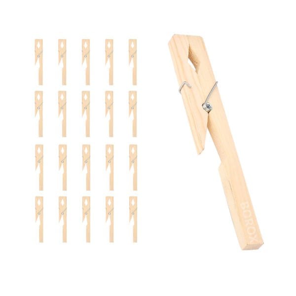 Borox Test Tüpü Maşası - Ahşap Tahta Deney Tüp Tutucu 20Adet