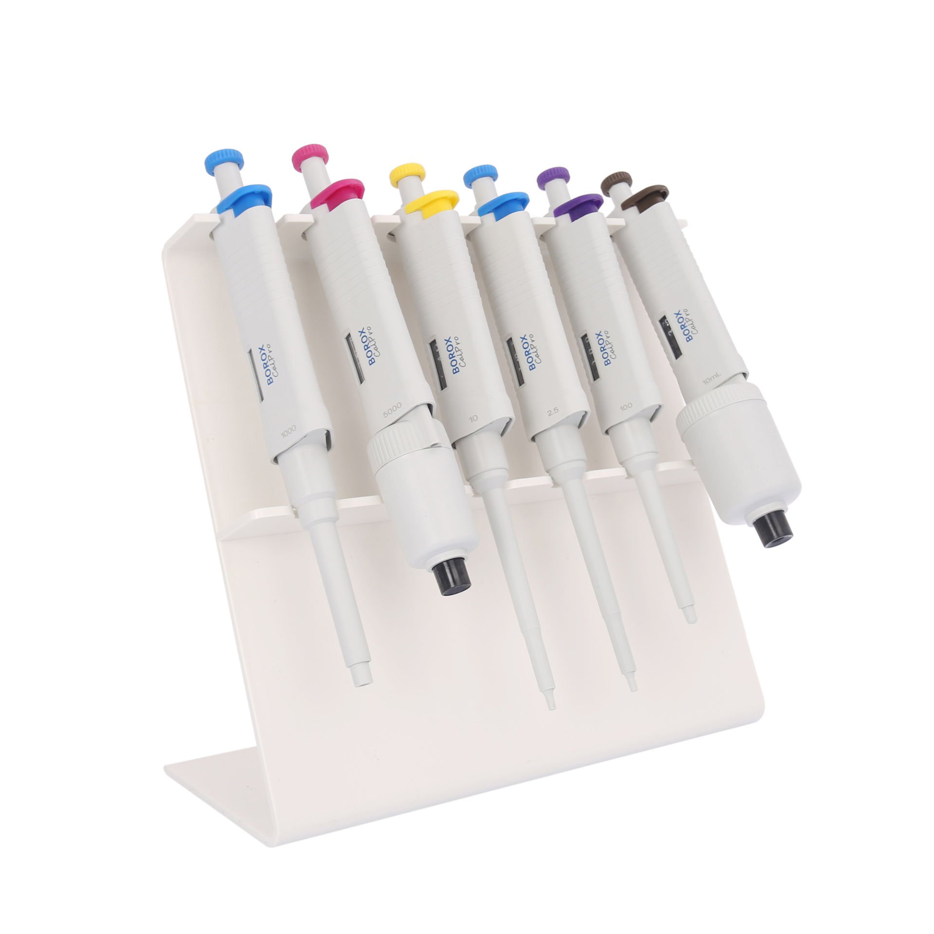 CalPro Mikropipet Seti 2.5ul+10ul+100ul+1000ul+5ml+10ml - Stand Hediye - Dijital Mikropipet Seti