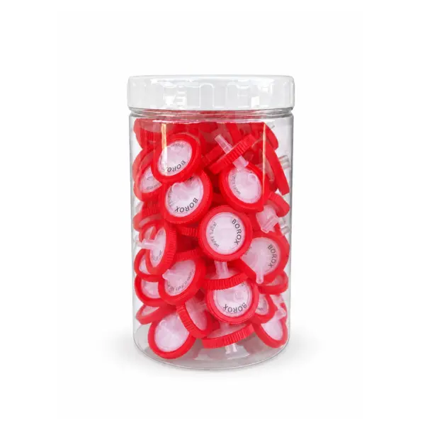 Borox Şırınga Filtre PTFE - Non Steril 0.45µm - Kırmızı - 100 Adet
