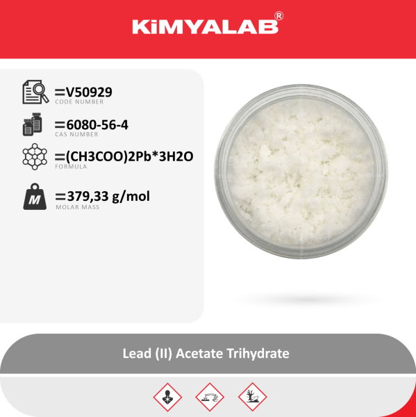 Kurşun Asetat Trihidrat 1 Kg - Lead II Acetate Trihydrate