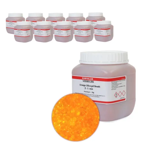 Silikajel Turuncu Nem Alıcı 1Kg - İndikatörlü 10Adet Toptan