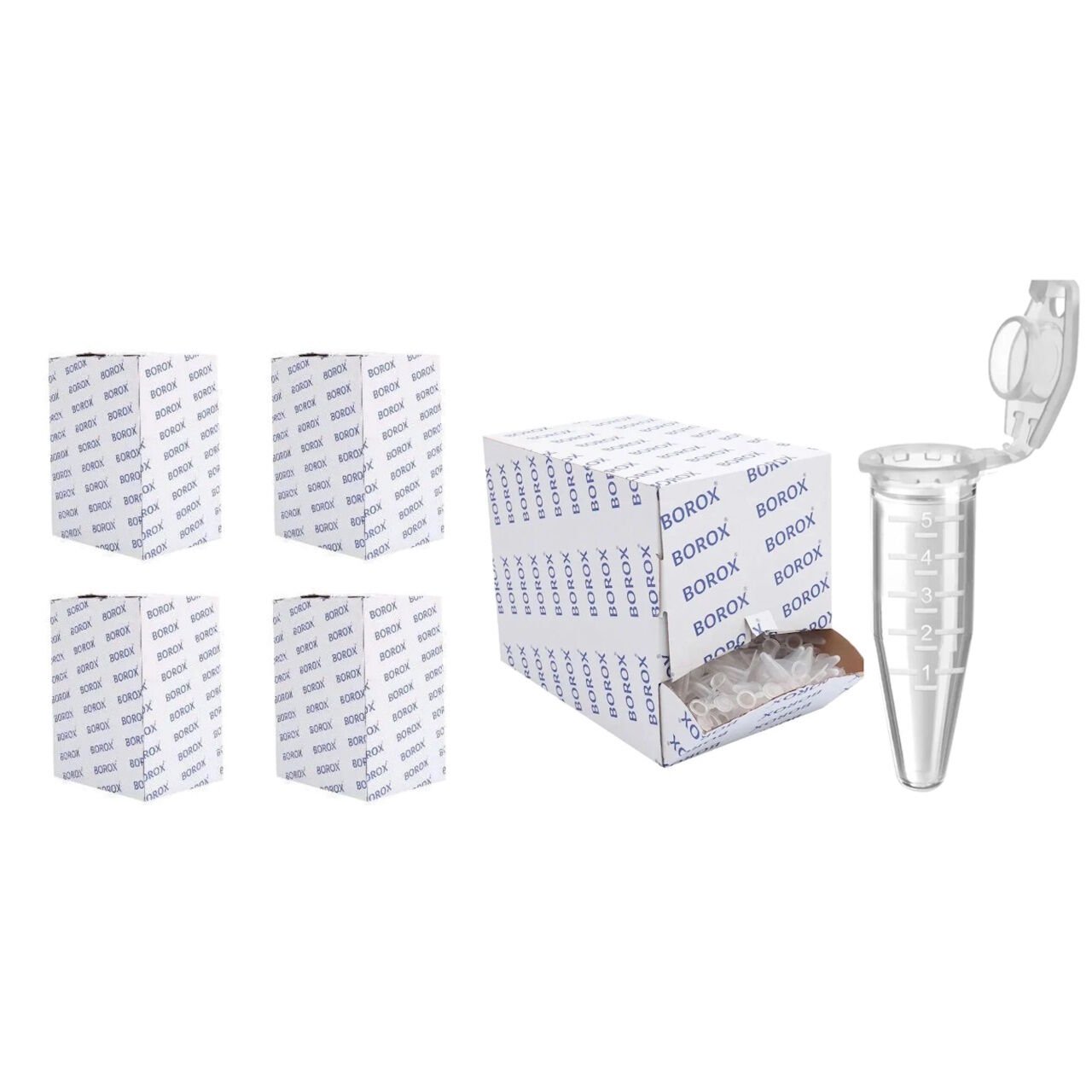 Eppendorf Tüpü 5 ml - Mikrosantrifüj Ependorf Tüpü 1200 Adet Toptan - Özel Tasarım Kapaklı