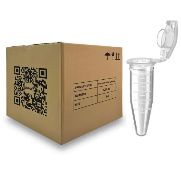 Eppendorf Tüpü 5 ml - Mikrosantrifüj Ependorf Tüpü 1200 Adet Toptan - Özel Tasarım Kapaklı