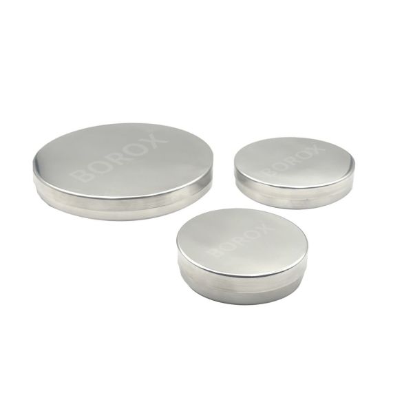 Borox Paslanmaz Çelik Petri Kabı 80mm - Petri Kutusu Kapaklı - 10 Adet Toptan